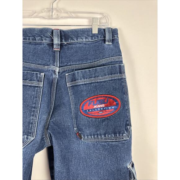 VTG 90s Y2K Fubu The Collection Cargo Jeans 32 x 34 - Picture 5 of 10